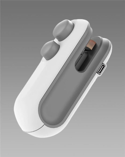 2-in-1 Portable Mini Bag Sealer & Cutter – USB Rechargeable Heat Sealing Machine