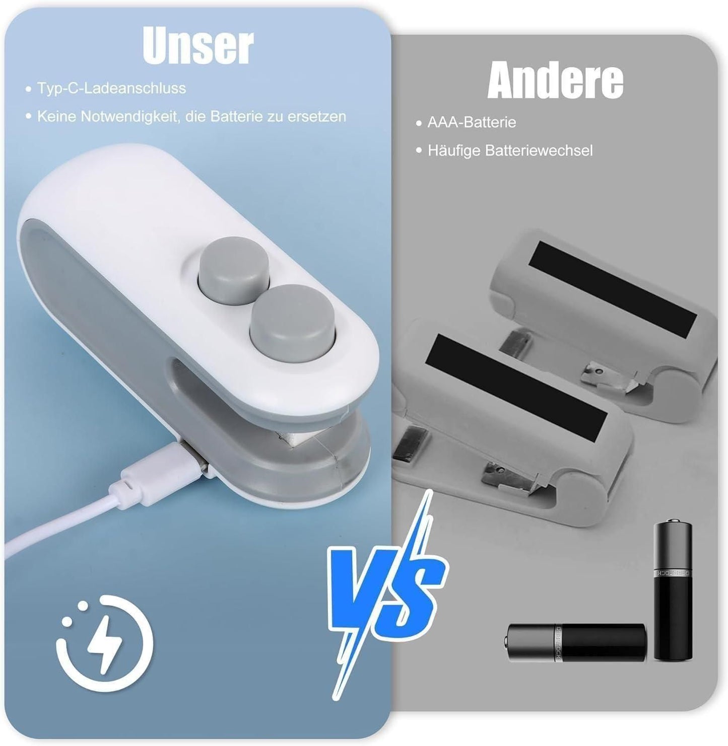 2-in-1 Portable Mini Bag Sealer & Cutter – USB Rechargeable Heat Sealing Machine