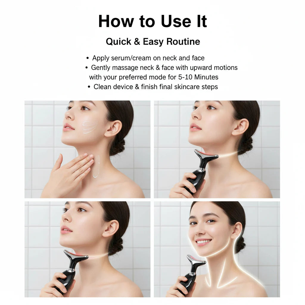 Anti-Aging Neck & Face Firming Massager – Wrinkle Removal beauty tool