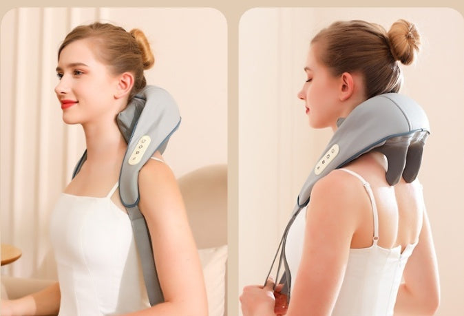 Rechargeable Neck and Back Massager - Deep Massage for Pain Relief with Long-Lasting Portable Design