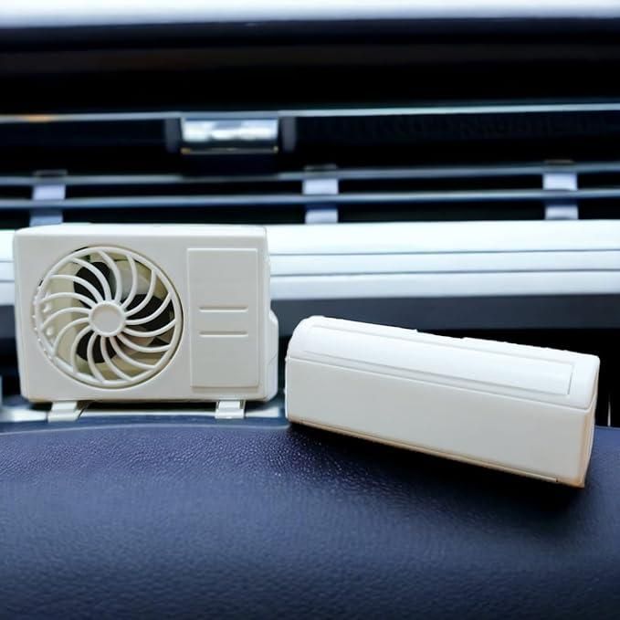 Solar-Powered Mini AC Car Air Freshener With a Built-In Perfume Diffuser and for long term freshness