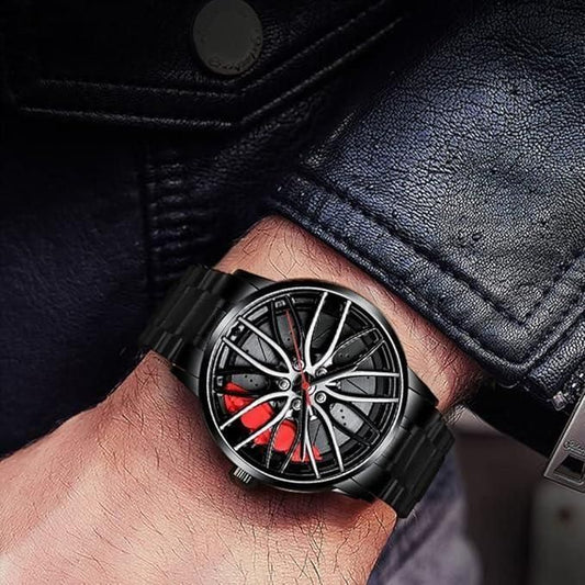 Spinning Car 3D Wheel Watch for men and boys