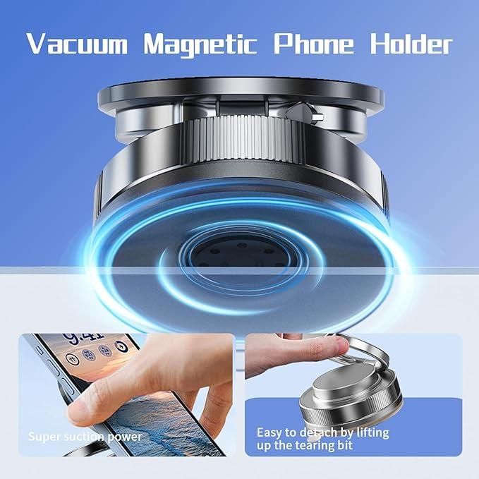 Vacuum Magnetic Phone Stand – Foldable & Portable
